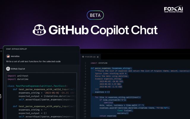Giao diện phần mềm GitHub Copilot.