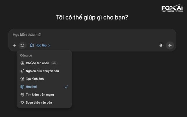 Giao diện phần mềm học tập.