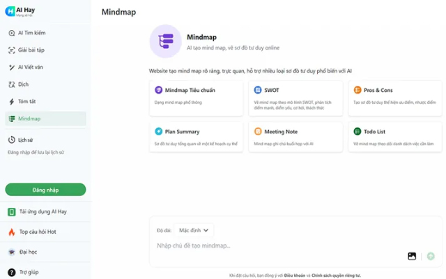 Công cụ AI tạo Mindmap AI Hay