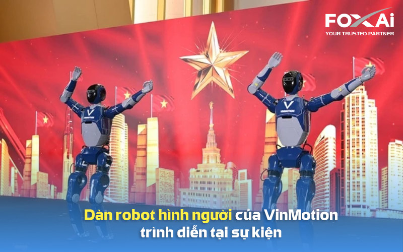 Dàn Robot hình người của VinMotion trình diễn tại sự kiện