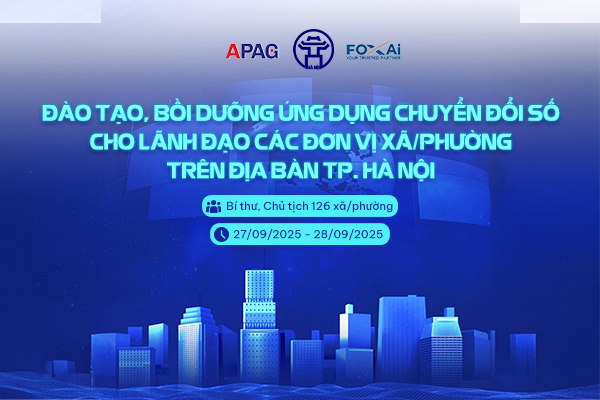 Chương trình "Đào tạo, Bồi dưỡng ứng dụng Chuyển đổi số cho lãnh đạo các đon vị Xã/Phường trên địa bàn Thành phố Hà Nội sẽ được diễn ra vào ngày 27 - 28/9
