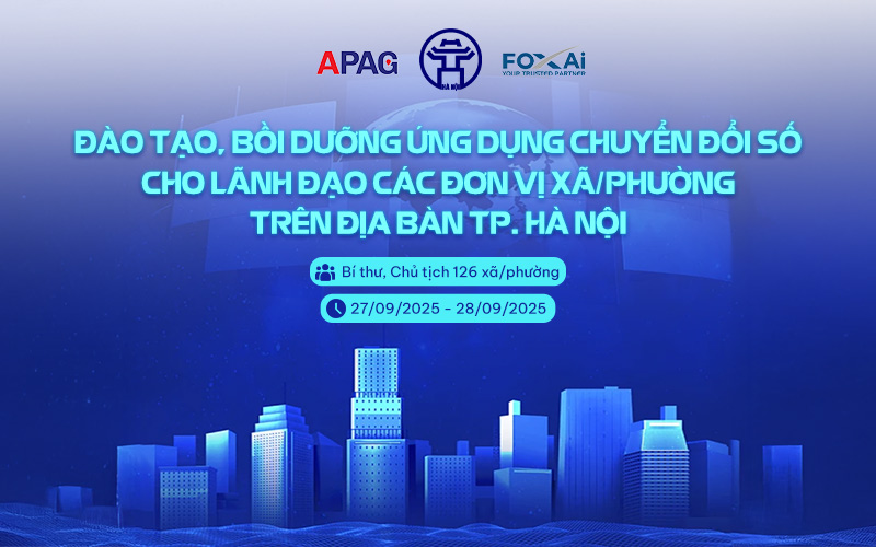 Chương trình "Đào tạo, Bồi dưỡng ứng dụng Chuyển đổi số cho lãnh đạo các đon vị Xã/Phường trên địa bàn Thành phố Hà Nội