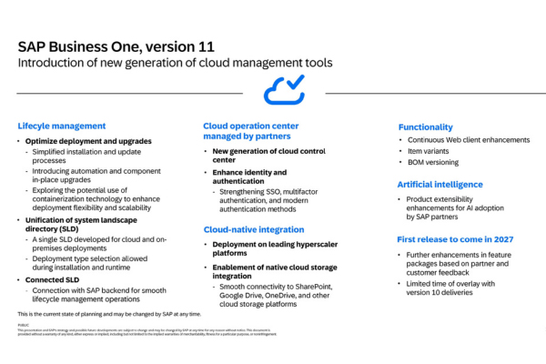 SAP Business One Version 11 đang chuẩn bị được ra mắt đến các đối tác và khách hàng